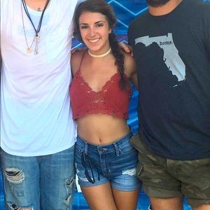 Forever 21 Rust Crop Bralette Top